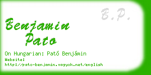 benjamin pato business card
